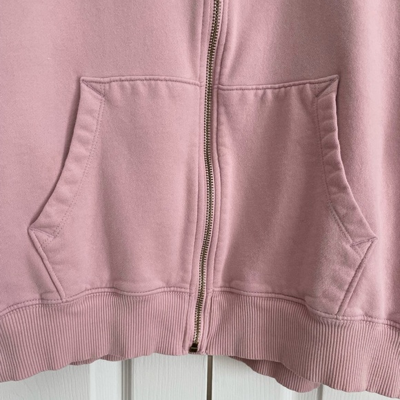 AEO Oversized Full Zip Hoodie Sweatshirt Blush Pink XS/Small - Picture 5 of 13